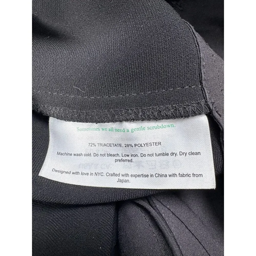 M.M.LaFleur Black Wide Leg Crop Pants Culottes Japanese Triacetate Minimalist 6 - Picture 6 of 12